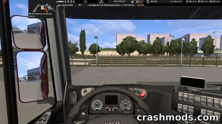 Adviser Top Bar Small Left – Compact HUD Layout American Truck Simulator mod screenshot