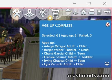Age Your Sims – Bulk Life Stage Aging Tool – screenshot 4