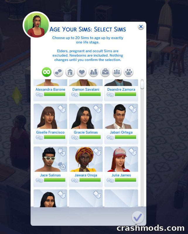 Age Your Sims – Bulk Life Stage Aging Tool – screenshot 5