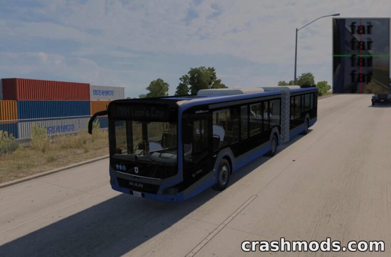 AI City Bus – Articulated Traffic Pack American Truck Simulator mod screenshot