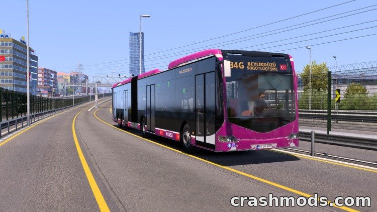 AI Traffic Metrobus – Articulated Istanbul City Buses Euro Truck Simulator 2 mod screenshot