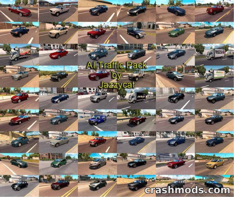AI Traffic Pack – 344 New AI Vehicles American Truck Simulator mod screenshot