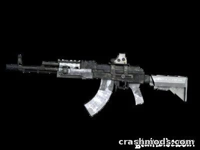 Detailed AK47 mod featuring a holographic sight, styled after MW2, for enhanced gameplay in GTA San Andreas.