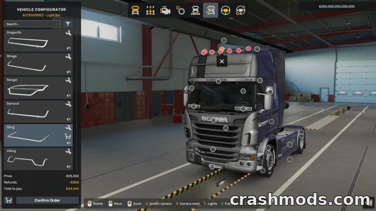 All Truck Tuning Parts Unlocked – No Level Locks, 1 Euro Prices Euro Truck Simulator 2 mod screenshot