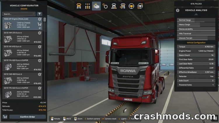 All Trucks 1000 HP Engine – Powerful Engine Upgrade Euro Truck Simulator 2 mod screenshot