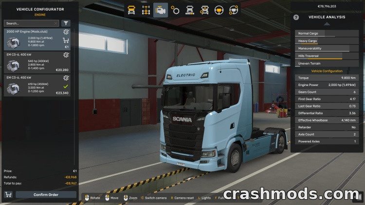 All Trucks 2000 HP Engine – Power Upgrade for Every Truck Euro Truck Simulator 2 mod screenshot