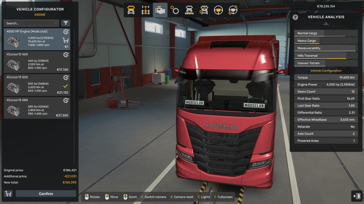 All Trucks 4000 HP Engine – Huge Power for Every Truck Euro Truck Simulator 2 mod screenshot
