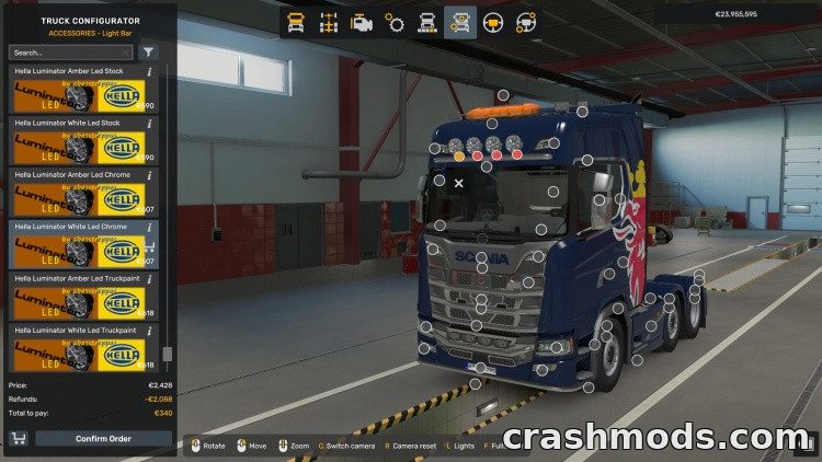 All Trucks LED Tuning – Custom LED Lights for Every Truck Euro Truck Simulator 2 mod screenshot