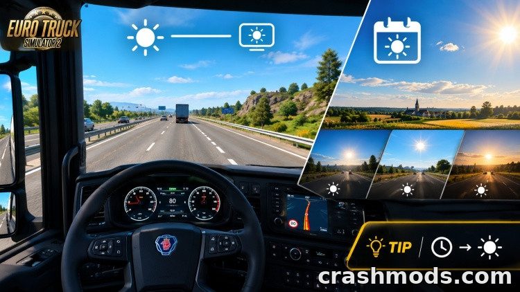 Always Day – Bright Driving with Long Summer Daylight Euro Truck Simulator 2 mod screenshot