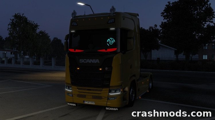 Animated LED Window Eyes – Glowing Cab Lights in Five Colors – screenshot 2