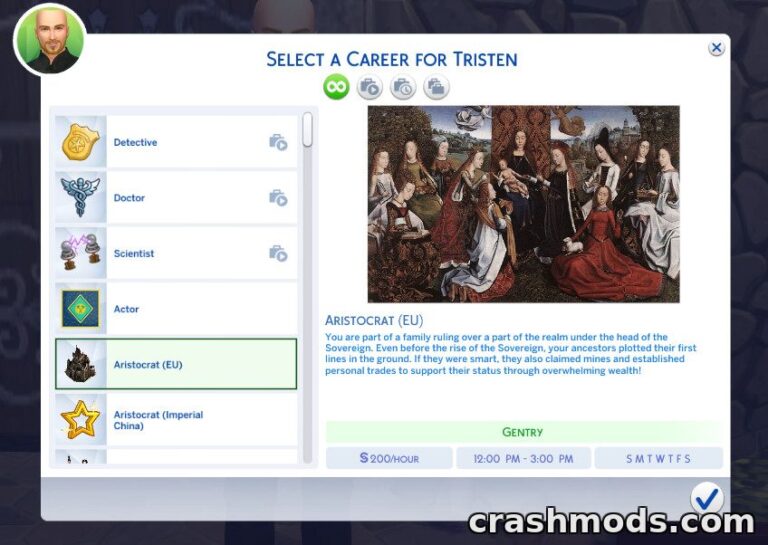 Aristocracy & Royalty Career Pack – Nobility Relationships The Sims 4 mod screenshot