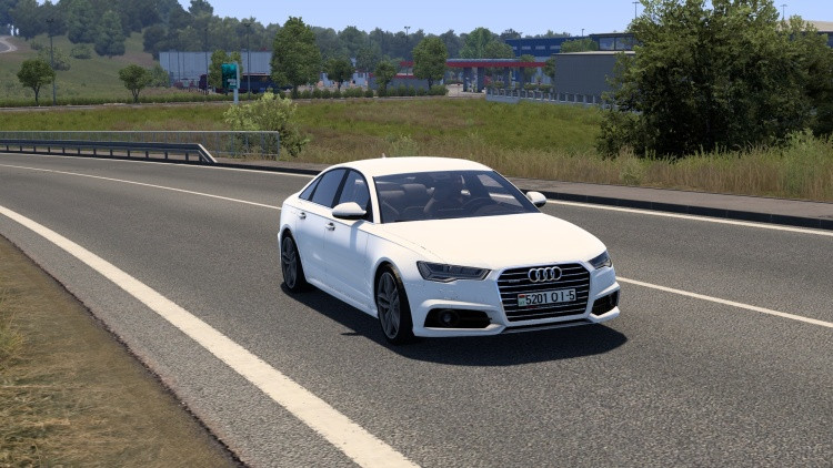 Audi A6 C7 3.0 TFSI 2015 – Drivable Executive Sedan Euro Truck Simulator 2 mod screenshot