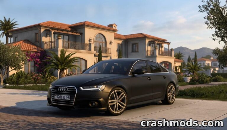 Audi A6 C7 3.0 TFSI 2015 – Realistic Sedan Experience Euro Truck Simulator 2 mod screenshot