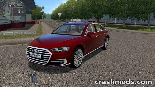 Audi A8 4.0 TFSI Quattro 2018 – Luxury Sedan with HD Textures City Car Driving mod screenshot