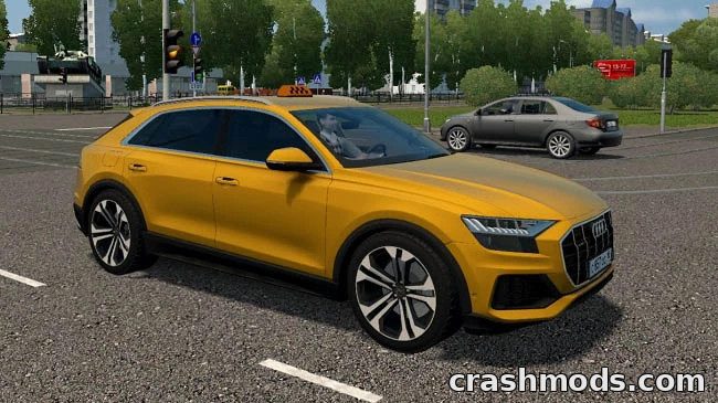 Audi Q8 2019 with Police and Taxi Extras City Car Driving mod screenshot