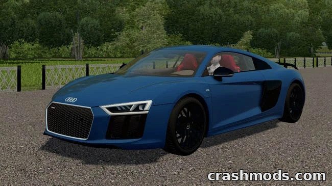 Audi R8 2017 – Mid-Engine Coupe with Its Own Sound City Car Driving mod screenshot