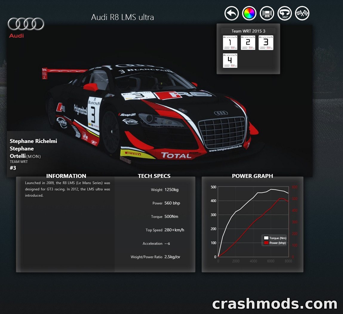 Audi R8 LMS Team WRT 2015 – Blancpain Sprint Skin Pack – screenshot 4