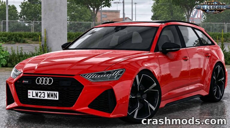 Audi RS6 Avant C8 – Detailed Car with Interior American Truck Simulator mod screenshot