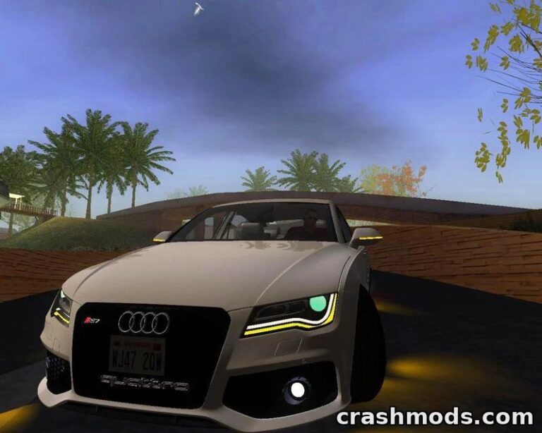 Audi RS7 – Detailed Car With Rearview Camera and Active Spoiler GTA San Andreas mod screenshot