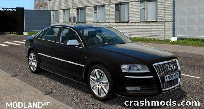 Audi S8 5.2 FSI Quattro – 450 hp Executive Sedan with Launch City Car Driving mod screenshot