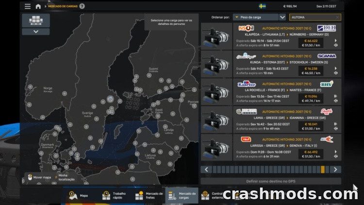 Automatic Hitching JOST – Heavy Container and Cargo Loads Euro Truck Simulator 2 mod screenshot