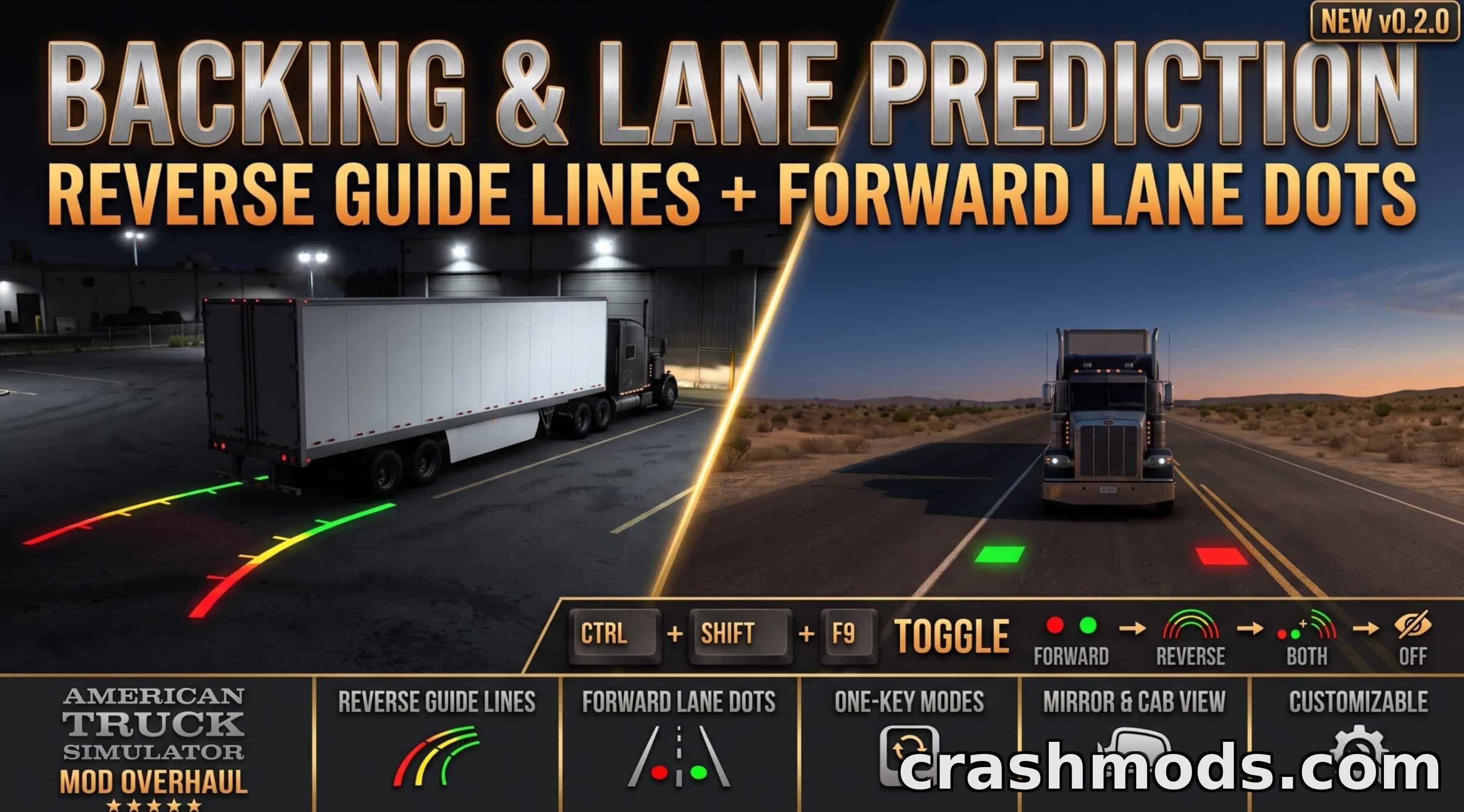 Backing & Lane Prediction – Trailer Reverse Lines – screenshot 2