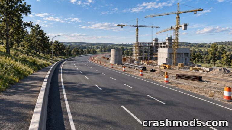 Band1t Parkway – High-Speed Traffic Route Map BeamNG.drive mod screenshot