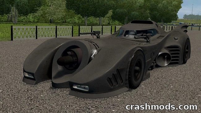 Batmobile – 977 hp Superhero Car with Animated Rear Flame City Car Driving mod screenshot