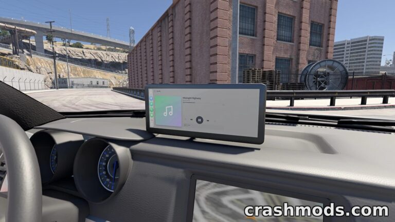 BeamPlay Universal CarPlay – Clickable Touchscreen Head Unit BeamNG.drive mod screenshot
