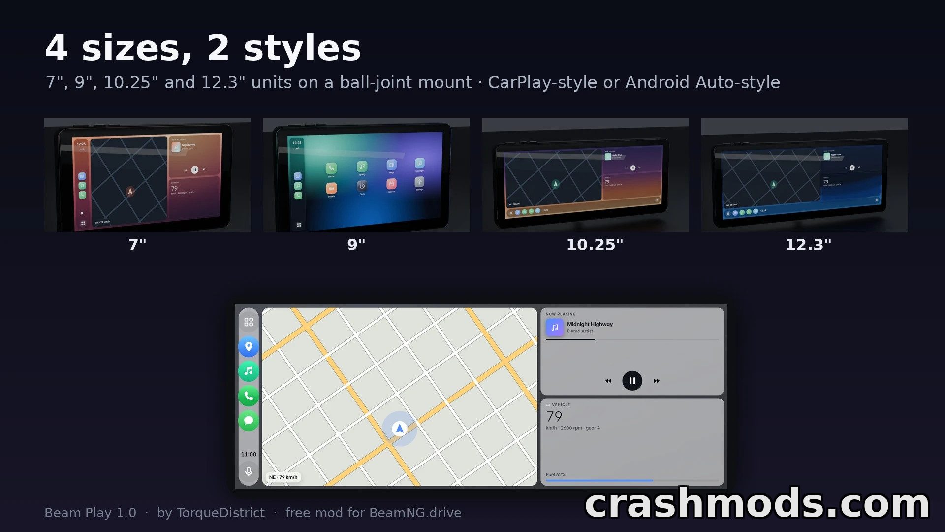 BeamPlay Universal CarPlay – Clickable Touchscreen Head Unit – screenshot 5