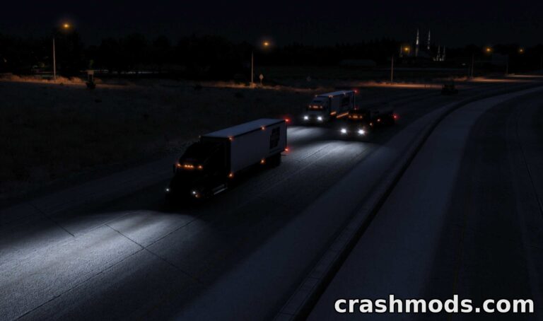 Better Flares Addon – Painted Trucks Traffic Lighting American Truck Simulator mod screenshot