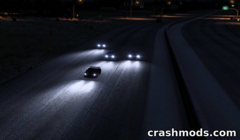 Better Flares Addon – Enhanced Light Effects for Traffic Cars American Truck Simulator mod screenshot