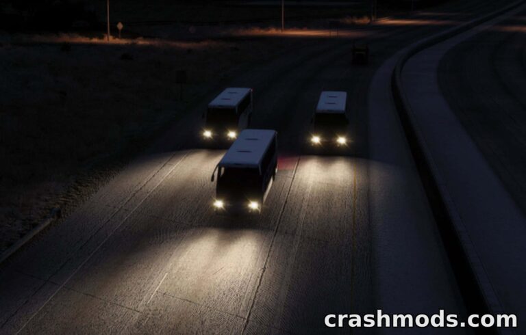 Better Flares Addon – Bus Traffic Lighting Upgrade American Truck Simulator mod screenshot