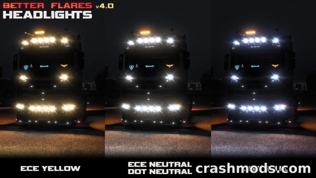 Better Flares – Enhanced Lighting Effects for Realistic Driving American Truck Simulator mod screenshot