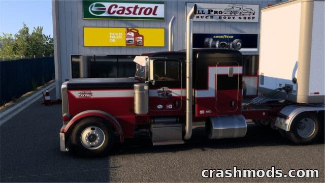 Big Iron Trucking Peterbilt 389 – Classic Black & Red Livery American Truck Simulator mod screenshot