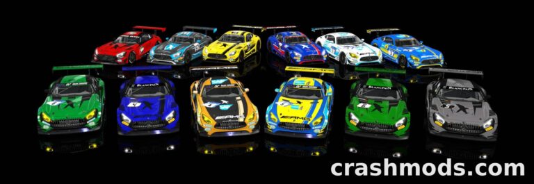 Black Falcon AMG GT3 Skin Pack – Racing Team Liveries Collection Assetto Corsa mod screenshot