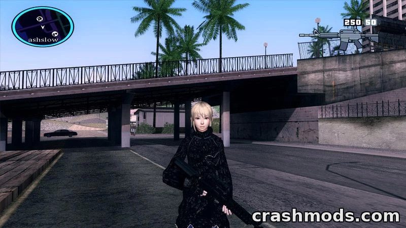 Blonde Girl in Black Clothes – Female Skin by ashslow – screenshot 2