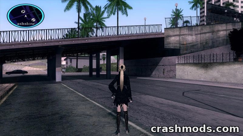 Blonde Girl in Black Clothes – Female Skin by ashslow – screenshot 3