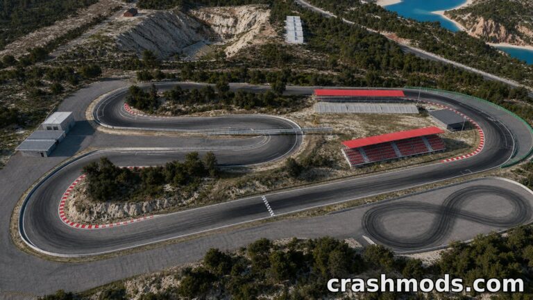 Blue Water – Drift Map with 14 Recreated Tracks BeamNG.drive mod screenshot