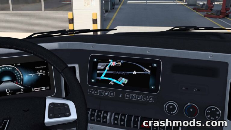 Blue Waze-Style Navigation Colors – Map Patch American Truck Simulator mod screenshot