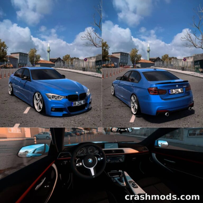 BMW 320i F30 – HD Detailed Car Add-on American Truck Simulator mod screenshot