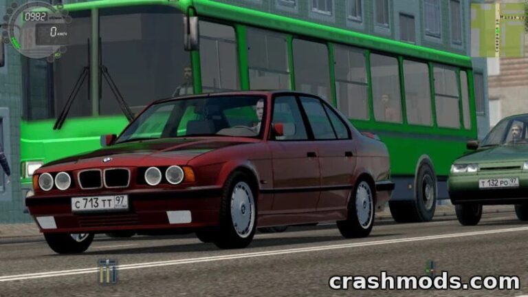 BMW 525i E34 – Rear-Drive Business Sedan with Hubcaps Extra City Car Driving mod screenshot
