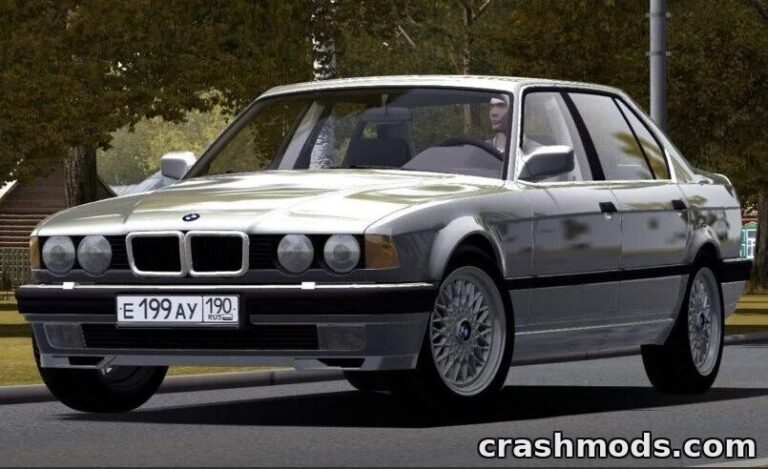 BMW 735i E32 – Classic 7 Series with Manual or Automatic City Car Driving mod screenshot