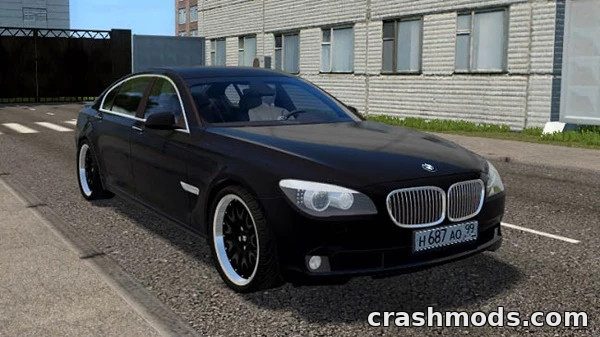 BMW 760i F01 – 544 hp Rear-Drive Car with Red Interior Lighting City Car Driving mod screenshot