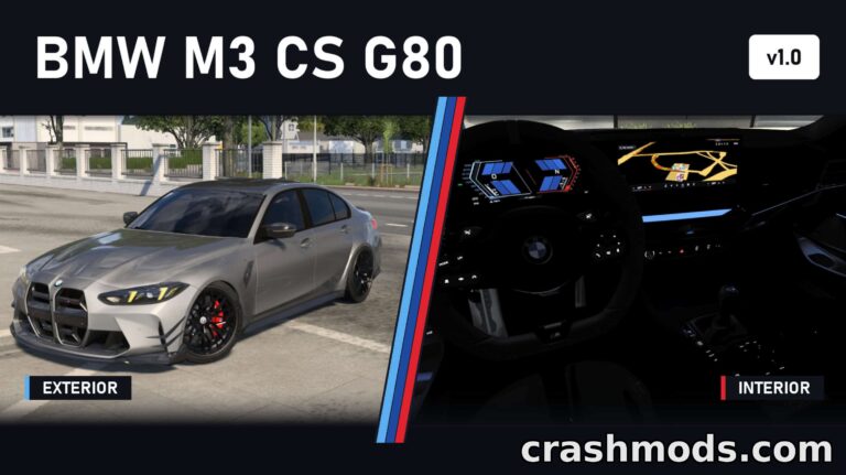 BMW M3 CS (G80) – Sports Car with Custom Tuning American Truck Simulator mod screenshot