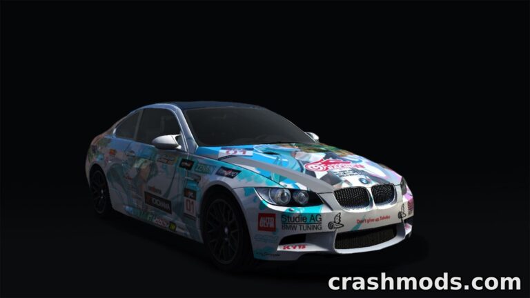 BMW M3 E92 Hatsune Miku Drift – Unique Anime-Themed Car Skin Assetto Corsa mod screenshot