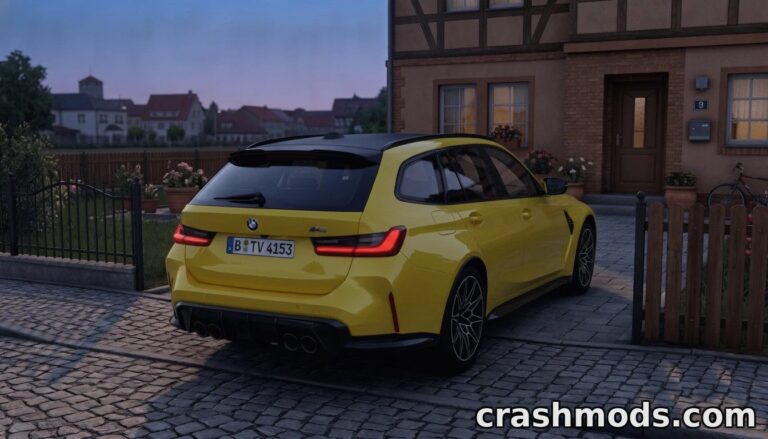 BMW M3 G80 Touring 2023 – Realistic Performance Sedan Car American Truck Simulator mod screenshot