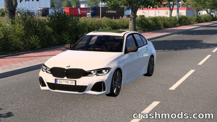 BMW M340i xDrive G20 – Inline-6 Sedan with Ambient Lighting Euro Truck Simulator 2 mod screenshot