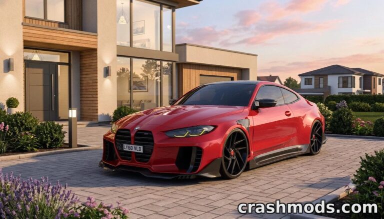 BMW M4 Widebody 2023 – High-Quality Sports Car Addon American Truck Simulator mod screenshot