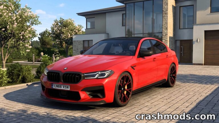 BMW M5 Competition 2023 – High-Quality Luxury Car Addon American Truck Simulator mod screenshot